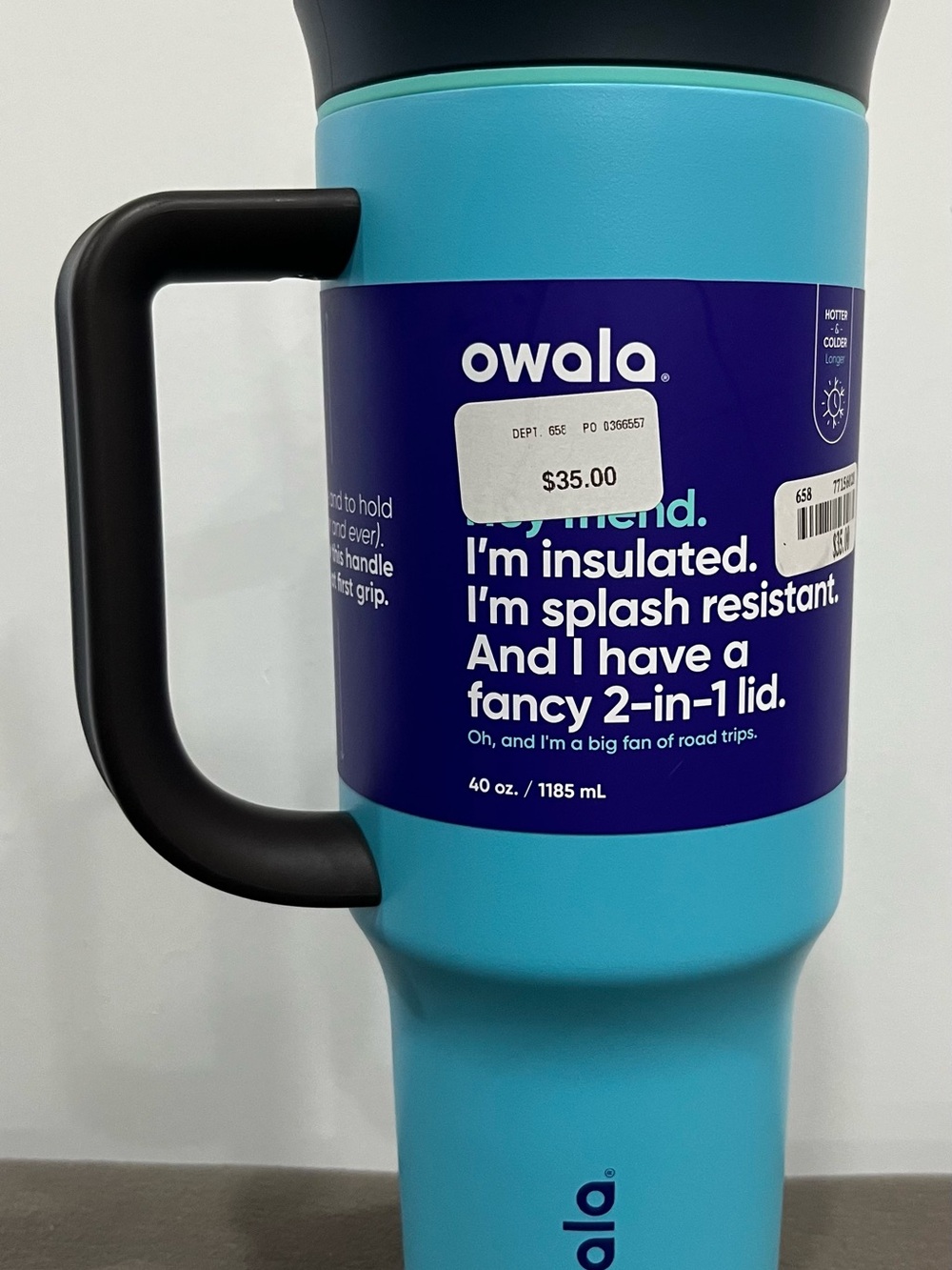 Owala 40 oz Insulated Tumbler with Handle & Straw | 2-in-1 Lid |‎ New